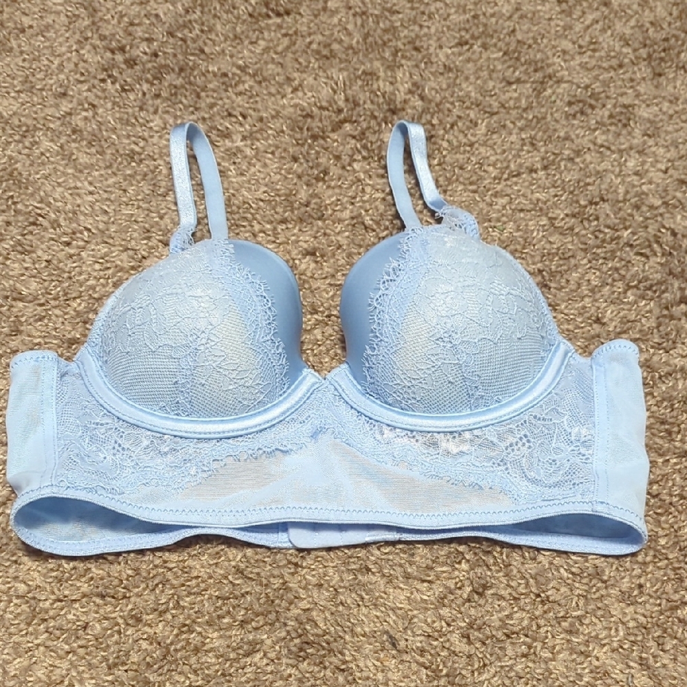 Auden Blue Padded Underwire Bra